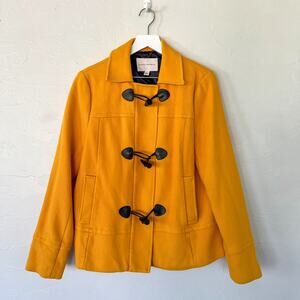 Banana Republic Mustard Yellow Toggle Coat Large
